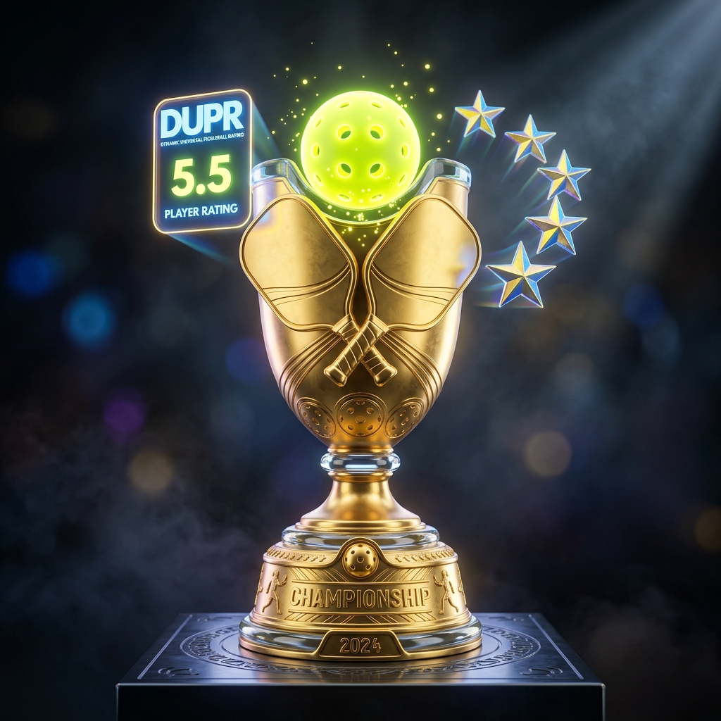 3D DUPR Rating & Tournament Trophy